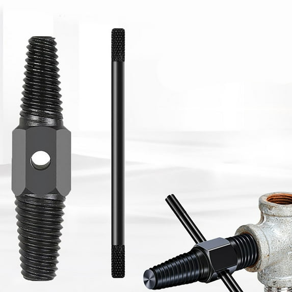 Double-Head Water Pipe Extractor | Triangular Sliding-Tooth Design | Removes Broken Pipes, Rusted Screws, Bolts, Fasteners | 1/2" & 3/4" | Vanadium Steel | 2-Piece Set
