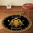 thumbnail image 1 of Double-Headed Eagle Rugs Orthodox Eagle Round Carpet Byzantine Eagle Symbol Bathroom Non-Slip Rug Living Room rative Rug, 1 of 5