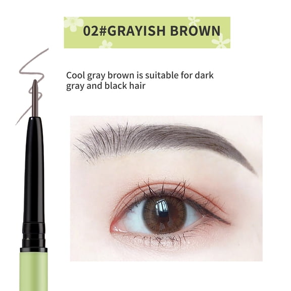 Double-Headed Eyebrow Pencil - Smooth Texture, Non-Smudge, Even Application, Soft Spiral Brush, Lacquer Wooden Handle, Professional Quality, Daily Makeup, Women, 0.01oz, 1pc 1PC*1