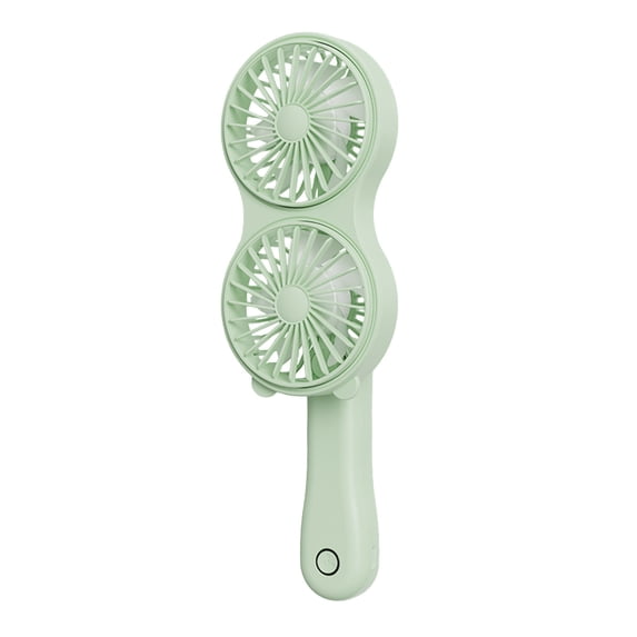 Double-Headed Foldable Handheld Fan - Fast Charging Portable Mini Fan with Large Capacity Battery, Silent Operation for Travel/Office/Outdoor (Green)