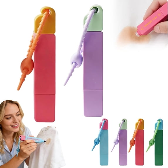Double-Headed Instant Stain Remover Pen, Stain Stick, Portable Dual-Tip Stain Remover Pen for Clothes Spot, Waterless, For Oil Wine and Food Stains, Dates, Office, Travel Using