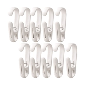Double Headed Long Tail Clip Hook Multifunctional Hanger for Kitchen Bathroom Hanging Storage, Hat Scarf Belt Organizer Set of 10