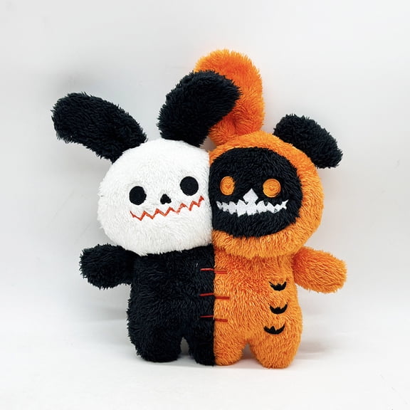 Double Headed Plush Ghost Doll – Halloween Themed Soft Decorative Plushie for Home Office Desk Bed Sofa Gift