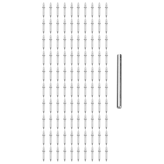 Double-Headed Skirting Thread Seamless Nail, Double Headed Nail For Baseboards, Screw For Trim Installation, Seamless Nails 100Pcs With 1Pc Sleeve