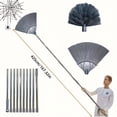 thumbnail image 1 of Extendable Double Head Spider Web Broom, 16.32 Inch Wide Brush Head Long Handle Duster for High Ceiling Home Garden Mall Dust Cleaning, 1 of 10