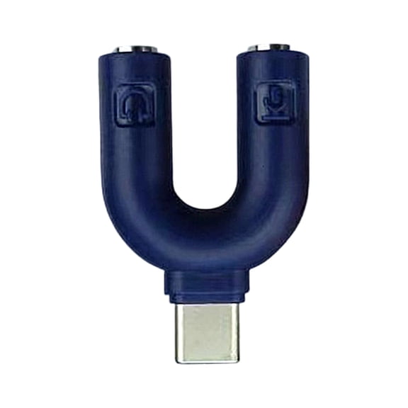 Double Headphone Adapter U Shaped Connectors For Smartphones Tablets Enables Shared Playbacks Clear Voice Chatting