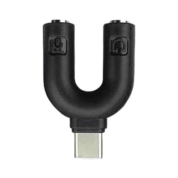 Double Headphone Adapter U Shaped Connectors For Smartphones Tablets Enables Shared Playbacks Clear Voice Chatting