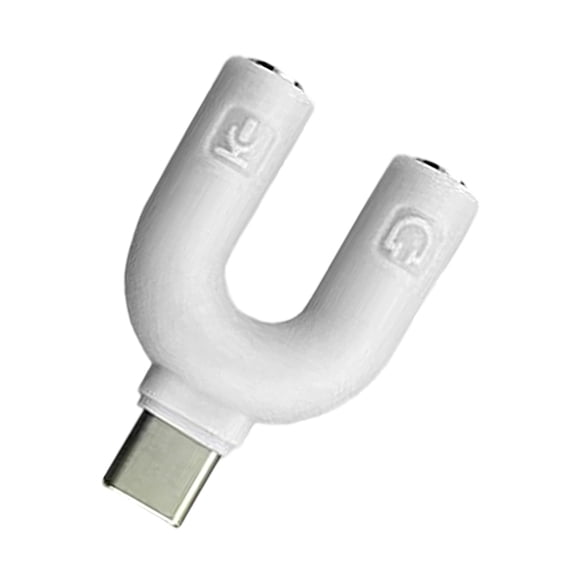 Double Headphone Adapter U Shaped Connectors For Smartphones Tablets Enables Shared Playbacks Clear Voice Chatting
