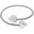 thumbnail image 1 of Double Heart Bangle Bracelet for Women Stainless Steel Thick Love Hearts Chunky Wrap Cuff Bangles Minimalist Open Mesh Bracelets Fashion Hand Jewelry, 1 of 6