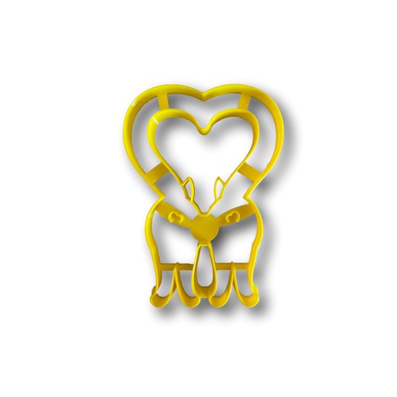Double Heart Cat Butt Cookie Cutter