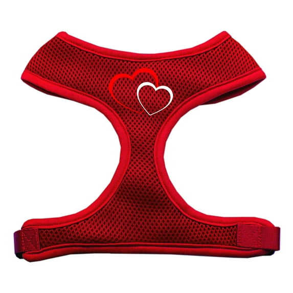 Double Heart Design Soft Mesh Pet Harness