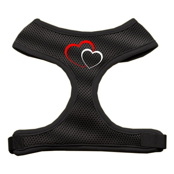 Double Heart Design Soft Mesh Pet Harness