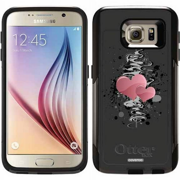 Spot goodsDouble Heart Grunge Design on OtterBox Commuter Series Case for Samsung Galaxy S6