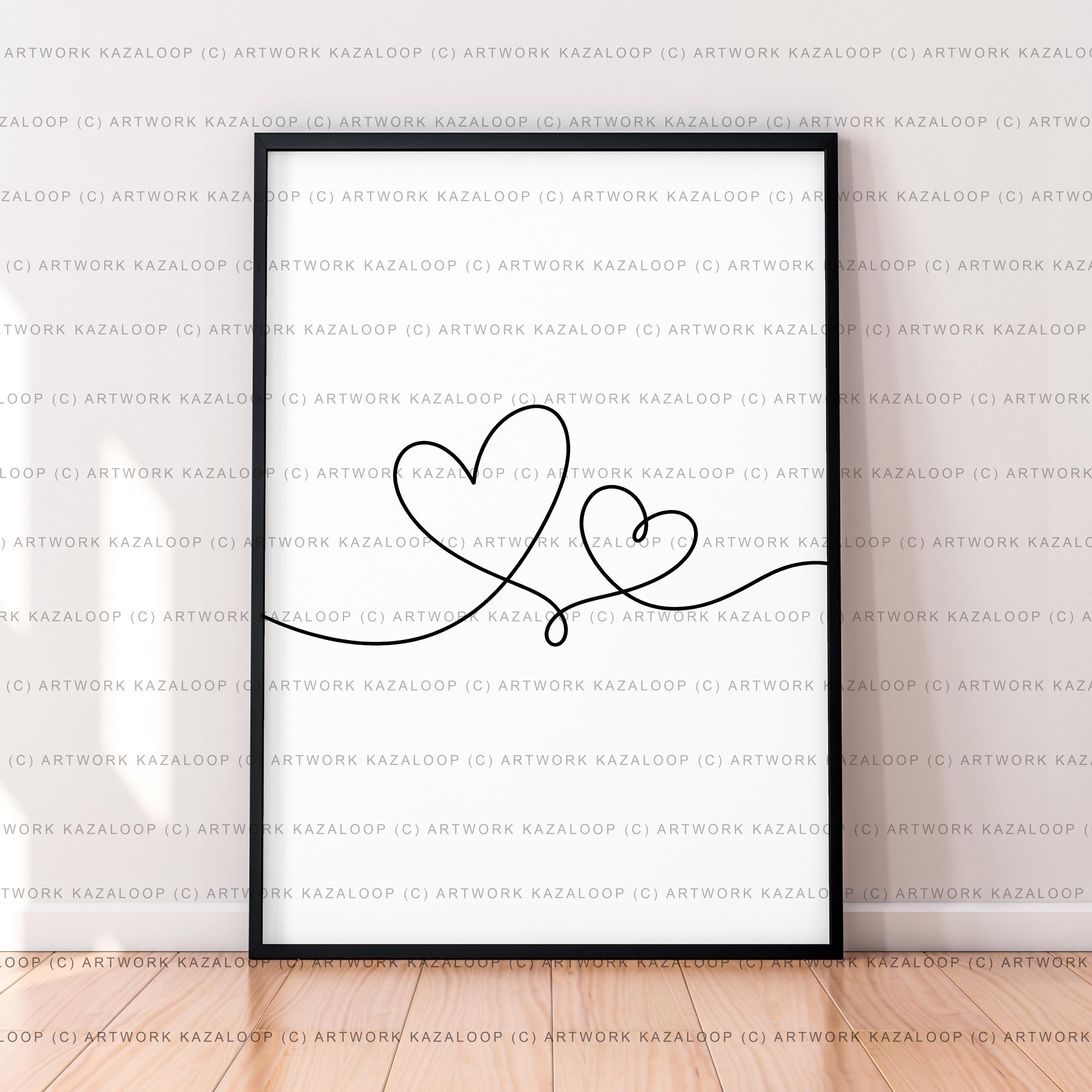 Double Heart Holding Hands Connected Unillustration Couple Heart ...