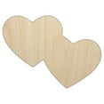 thumbnail image 1 of Double Heart Symbol Wood Shape Unfinished Piece Cutout Craft DIY Projects - 4.70 Inch Size - 1/4 Inch Thick, 1 of 7