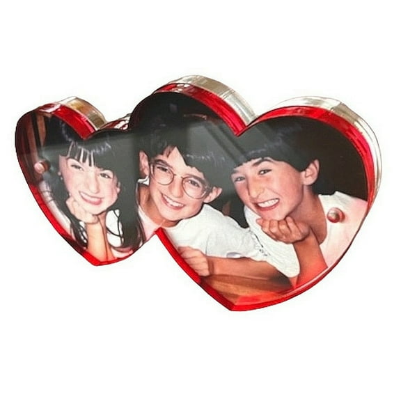 Double Heart frame RED by Canetti - 2.5x3.5