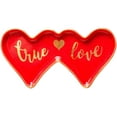 thumbnail image 1 of Double-Hearted Ceramic Trinket Plate and Decorative Jewelry Dish, 1 of 6