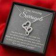 thumbnail image 1 of Double Hearts, Gift for Surrogate, Surrogate Thank you Gift, Surrogacy Gift, Necklace, Gestational Surrogacy, Surrogate Gift, Anniversary Gift, Necklace Jewelry With Message Card & Box, 1 of 7