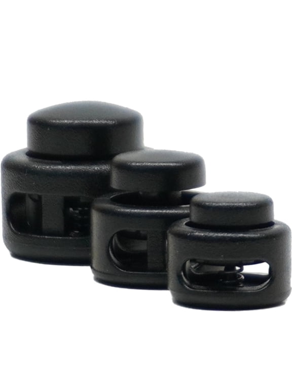 Double Hole Adjustable Cord Lock for Hoodies Shoelaces Drawstring and Paracord 2mm - 5 pack