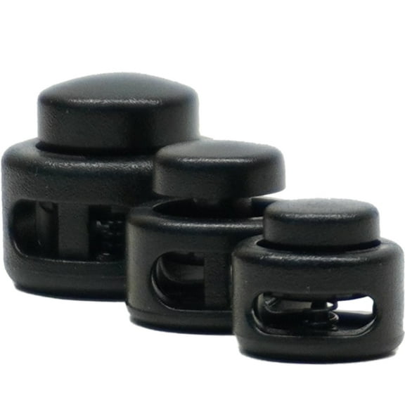 Double Hole Adjustable Cord Lock for Hoodies Shoelaces Drawstring and Paracord 3mm - 10 pack