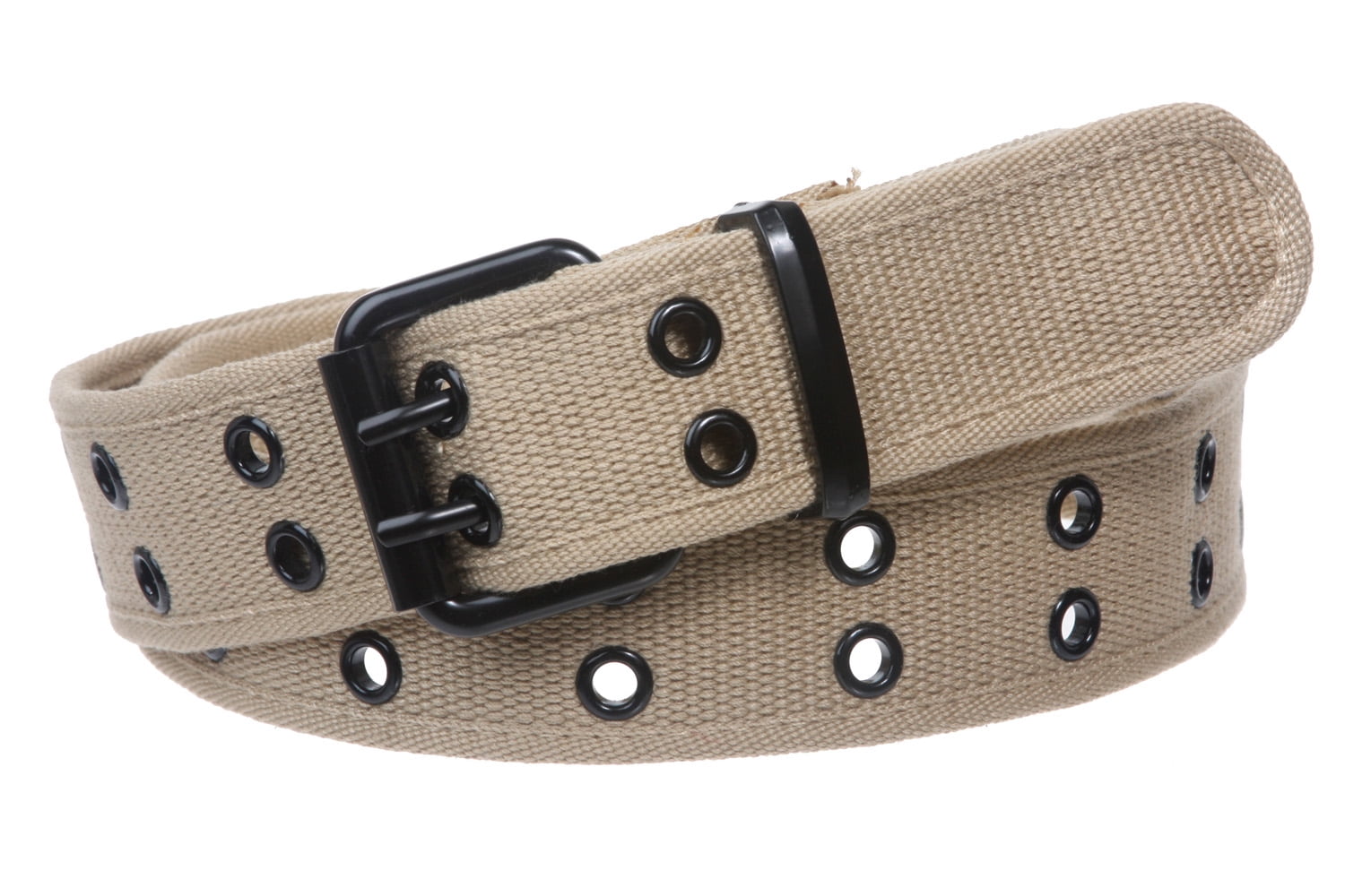 Double Grommet Canvas Web Belt - Heavy Duty Adjustable Military Style 1.5\