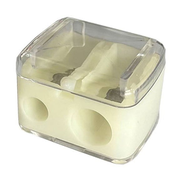 Double Hole Pencil Sharpener, Makeup Pencil Sharpener Eyeliner Sharpener Lip Pencil Sharpener Cosmetic Pencil Sharpener Dual Sharpener,Two Holes Plastic Pencil Sharpener