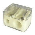 thumbnail image 1 of Double Hole Pencil Sharpener Manual Plastic Dual Hole for Office & Educational Use, 12mm & 8mm Holes for All Pencil Sizes, Compact & Lightweight for Portability, Ideal for Learner, Teachers, 1 of 2