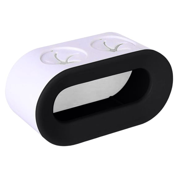 Double Hole Toothbrush Holder Punch Save Bathroom Electric Toothbrush Holder , Black