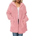 thumbnail image 1 of Double Hooded Cardigan Windproof Jacket With Drawstring Pockets for Women's Outdoor Wear, 1 of 5
