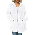 thumbnail image 1 of Double Hooded Cardigan Windproof Jacket With Drawstring Pockets for Women's Outdoor Wear, 1 of 5