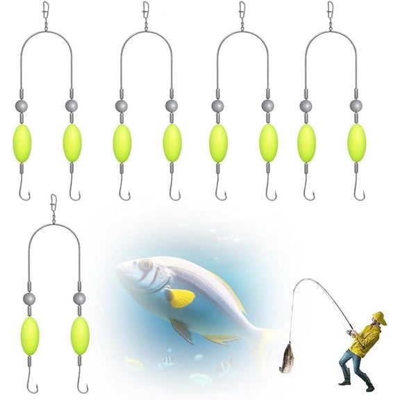 Double-Hook Reverse Bottom Rig,2025 Swimming Bait for Freshwater Saltwater,Fishing Lures for Beginners Amateurs and Professionals Outdoor