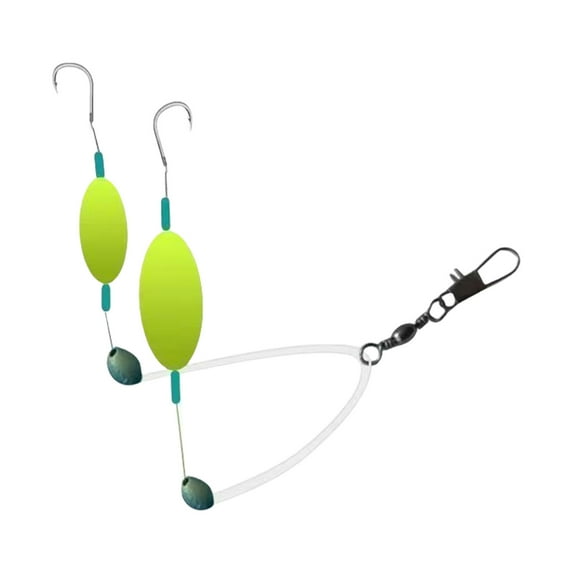 Double Hook Reverse Bottom Rigs Swimming Baits Fishing Hair Rigs Hook with Space Bean for Freshwater and Saltwater
