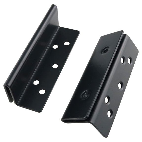 Double Hook Slot Bracket Set for Bed Frames Cast Iron 2 Pack