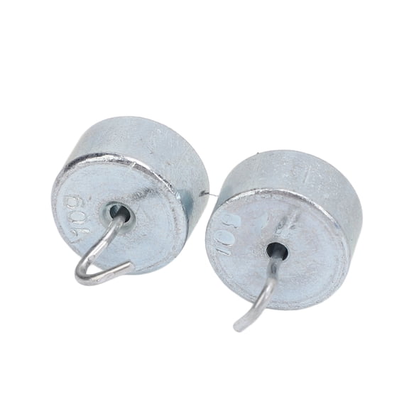Double Hooked Weight Chrome Plated Steel Lab Balance Calibrating Hanger for General Science Physics Lab Work 10g 2-Pack / 0.35 oz