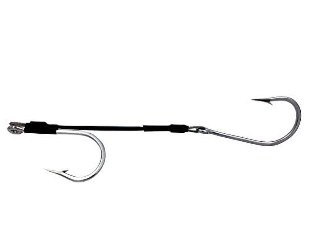 Double Hookset Rig Stainless Steel Offset Wahoo Tuna Dorado Marlin ...