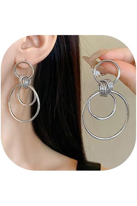 Double Hoop Earrings Double Twist Hoop Earrings Infinity Hoop Earrings Double Loop Earrings Triple Hoop Earrings Gold/Silver Hoop Earrings Jewelry Gifts