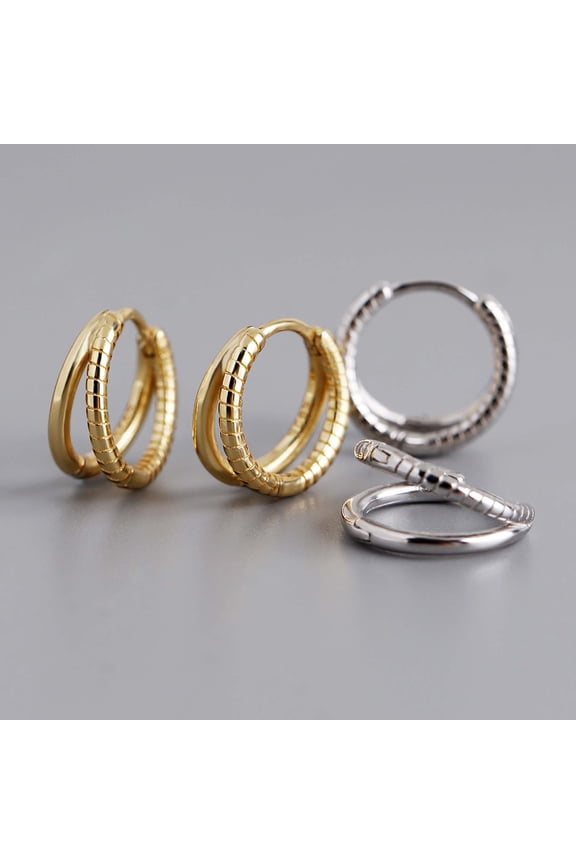 Double Hoop Huggie Earrings,Silver,Gold,Huggie Hoops,Septum Hoop,Tragus Hoops,Cartilage Hoop,Nose Ring,Bridesmaid Earrings,Wedding Earrings