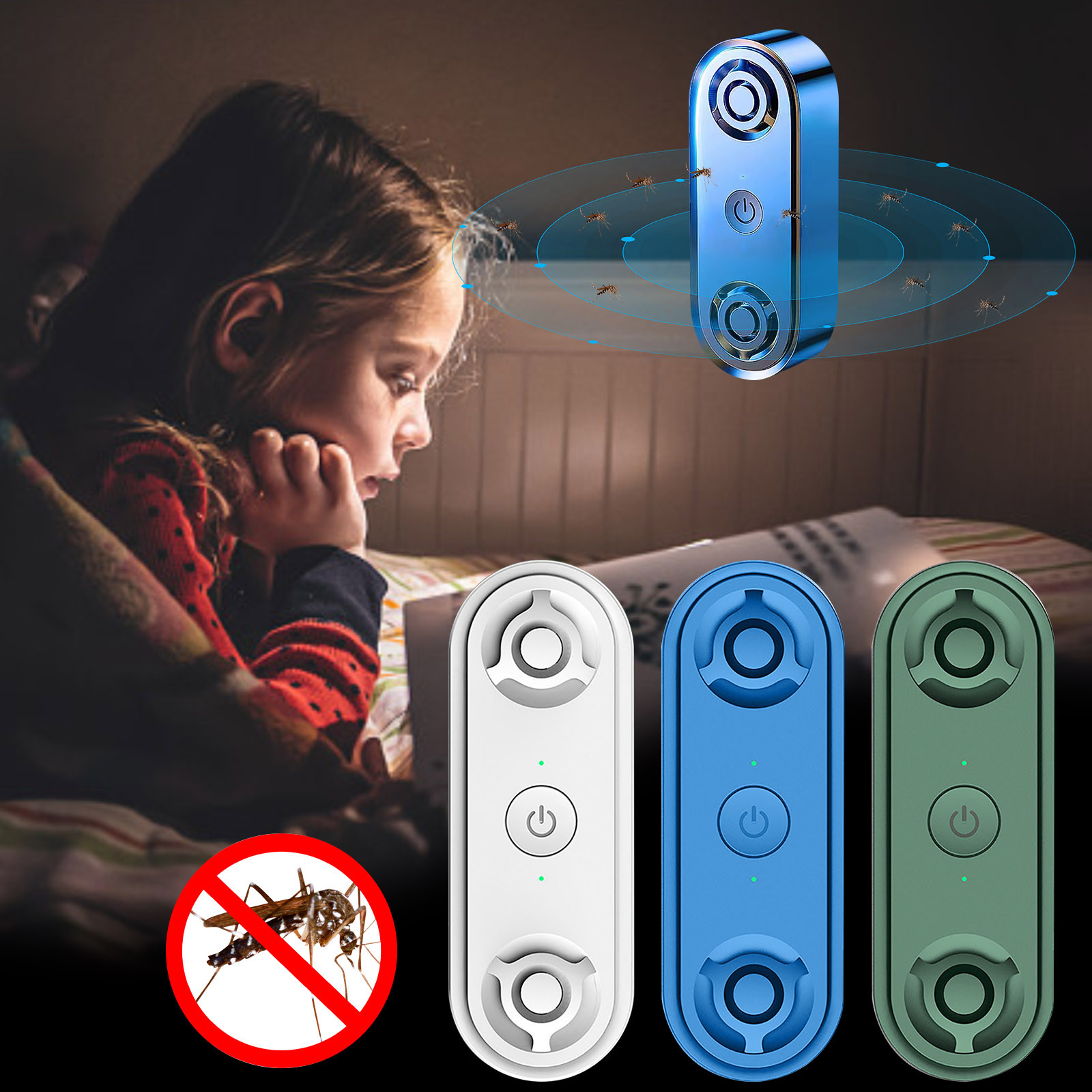 Double Horn Sound Wave Mosquito Repellent Rodent Repellent Mini High