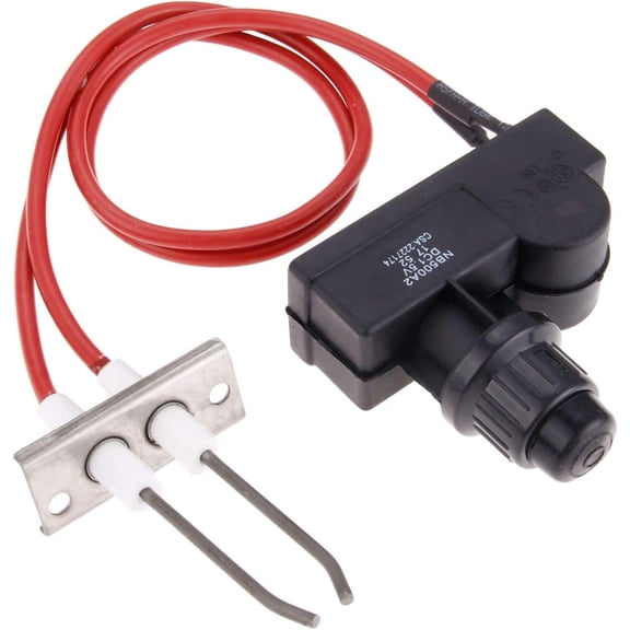 Double Ignition Kit Electronic Igniter, Propane Gas Grill Igniters with Double Ignition Electrode, 450 mm High Spark Plug Wire, Fits for Gas Fireplace & Oven & Heater & Kitchen lgniter