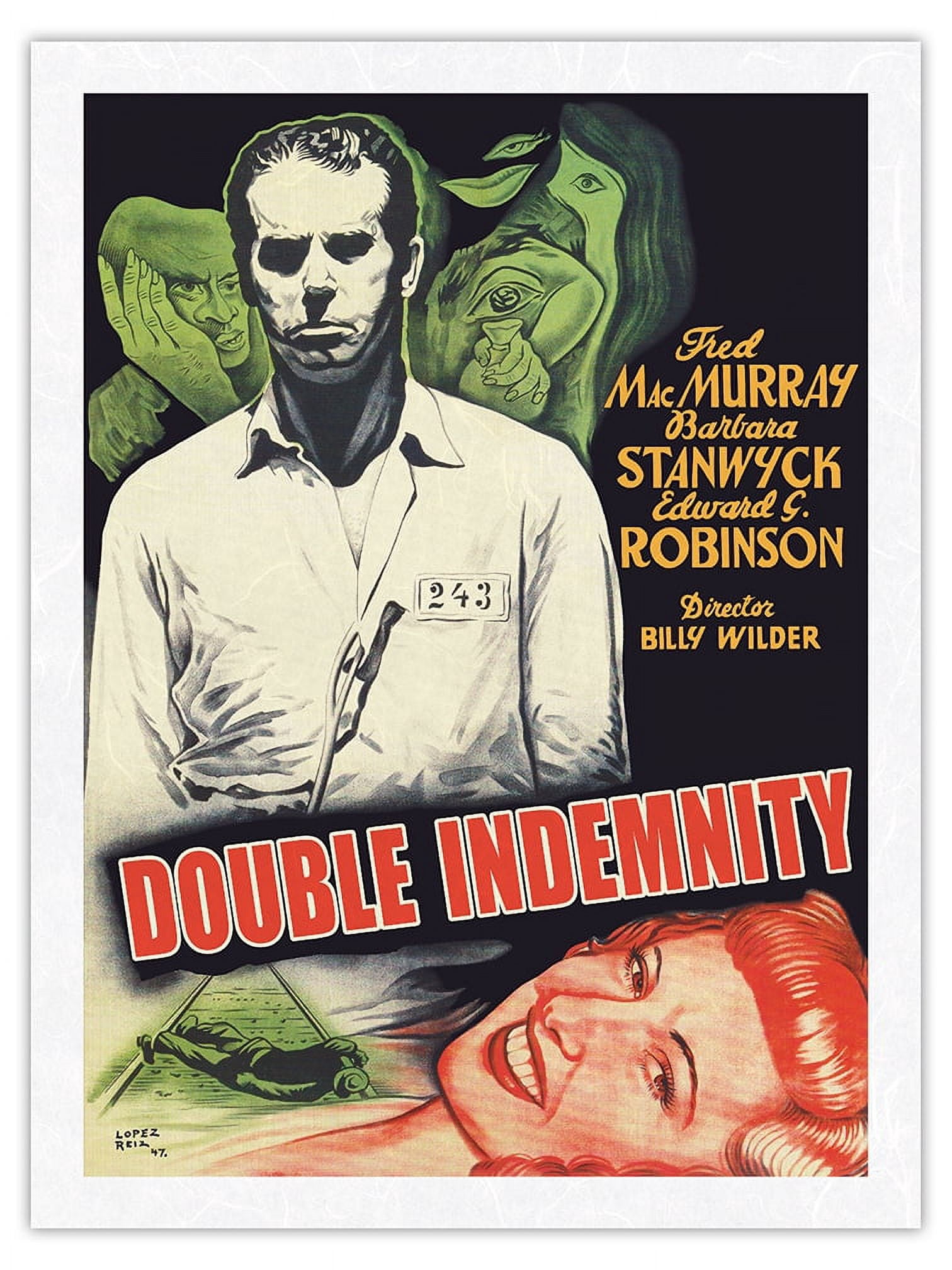 Double Indemnity - Starring Fred MacMurray & Barbara Stanwyck - Vintage ...