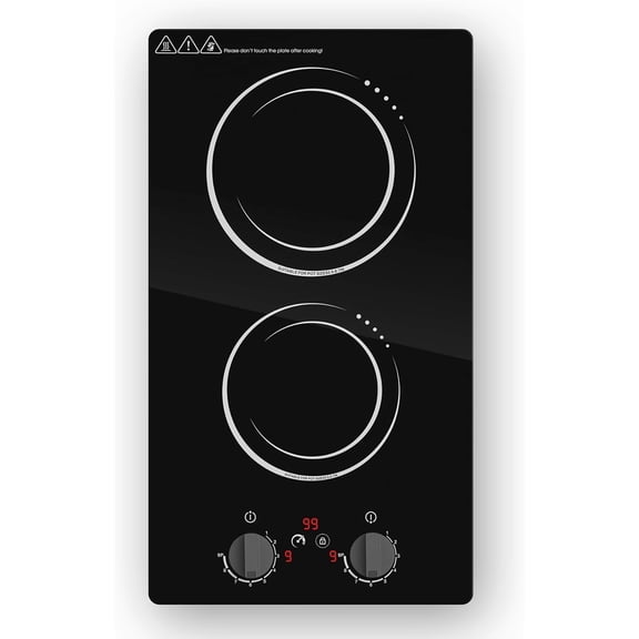 Double Induction Cooktop 110V 2300W 2 burner induction cooktop 2 burner Hot Plate Electric burner with LCD Touch Screen 9 Levels Settings Child Safety Lock & Timer