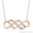thumbnail image 1 of Double-Infinity Cubic Zirconia Charm Pendant & Chain Necklace in .925 Sterling Silver, 1 of 1