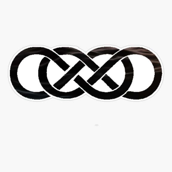 Double Infinity Water Revenge Design Sticker