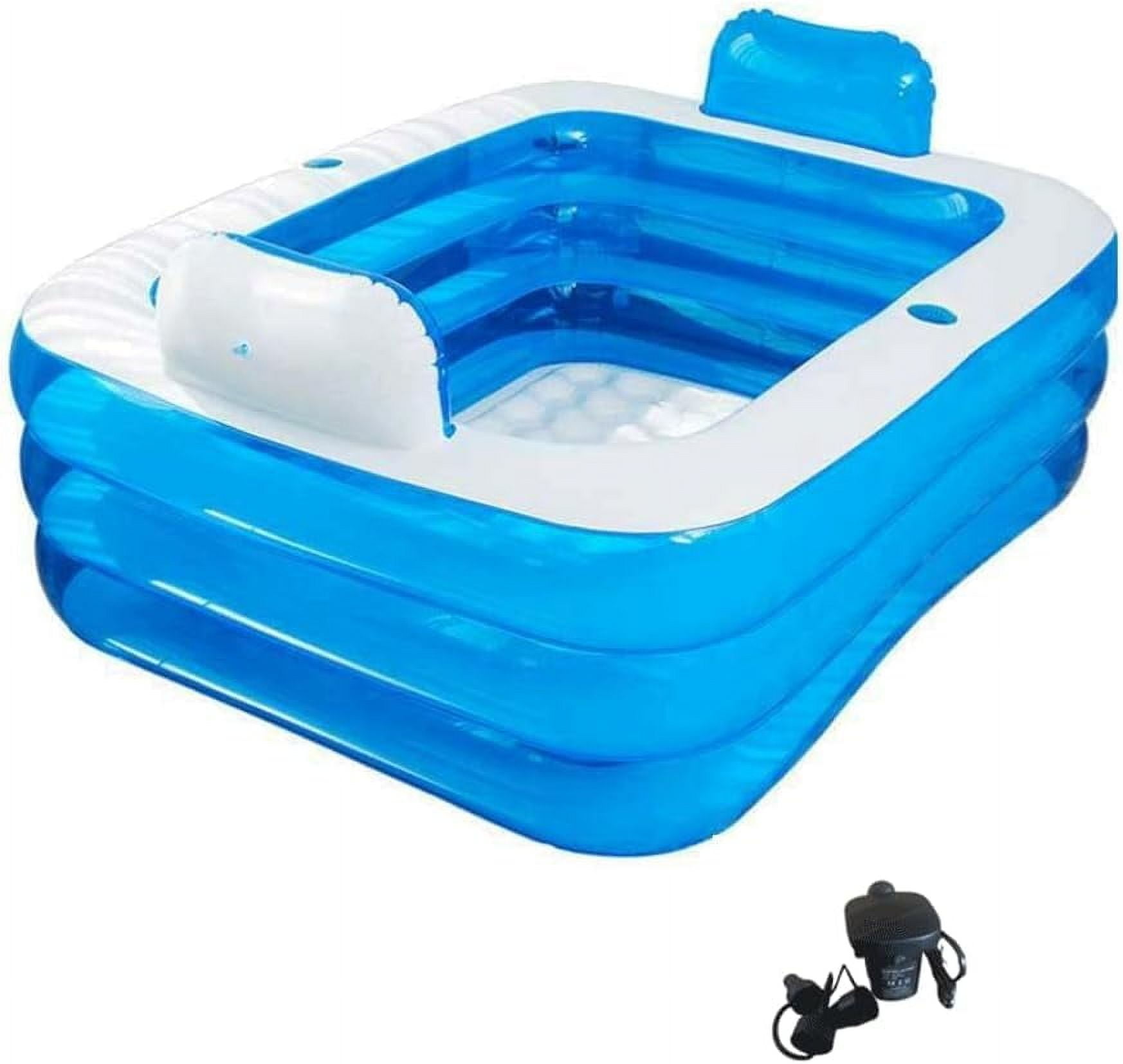 Double Inflatable Bathtub with Electric Air Pump and Bath Pillow ...