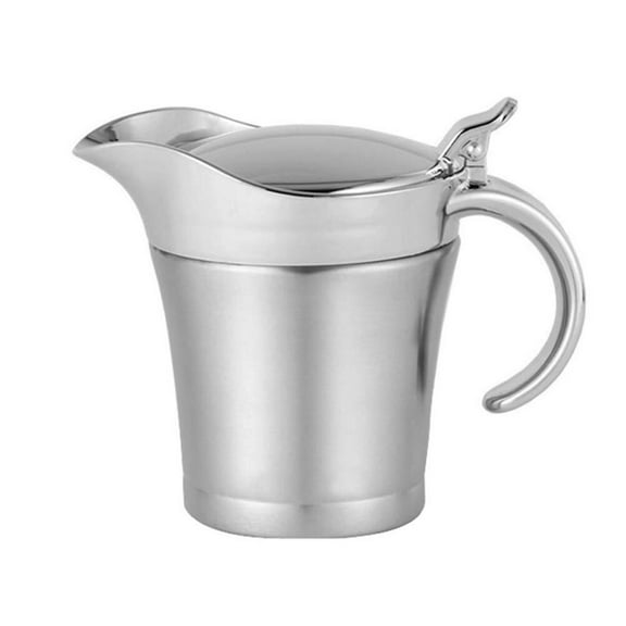 Double Insulated Gravy Boat - Stainless Steel Sauce Jug with Hinged Lid Ideal (750ML/26 OZ)