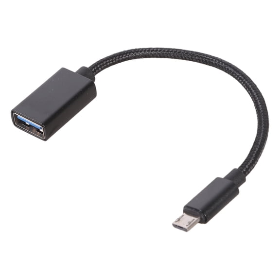 Double Interfaces OTG Cable Portable OTG Adapter with Aluminum Housing Data Transfer Cable 150mm Length for Phones Tabl