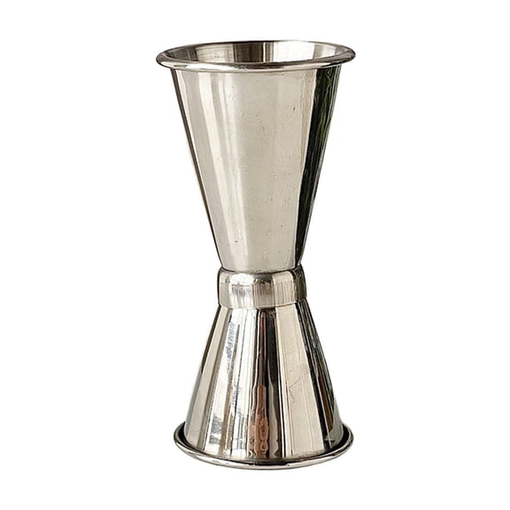 Double Jigger for Bartending, 1 & 1.5 oz Stainless Steel Measuring Cup with Engraved Marks, Japanese Style Cocktail Jigger for Home Bar, Mixology Tools, 1 Pcs Bar Accessories