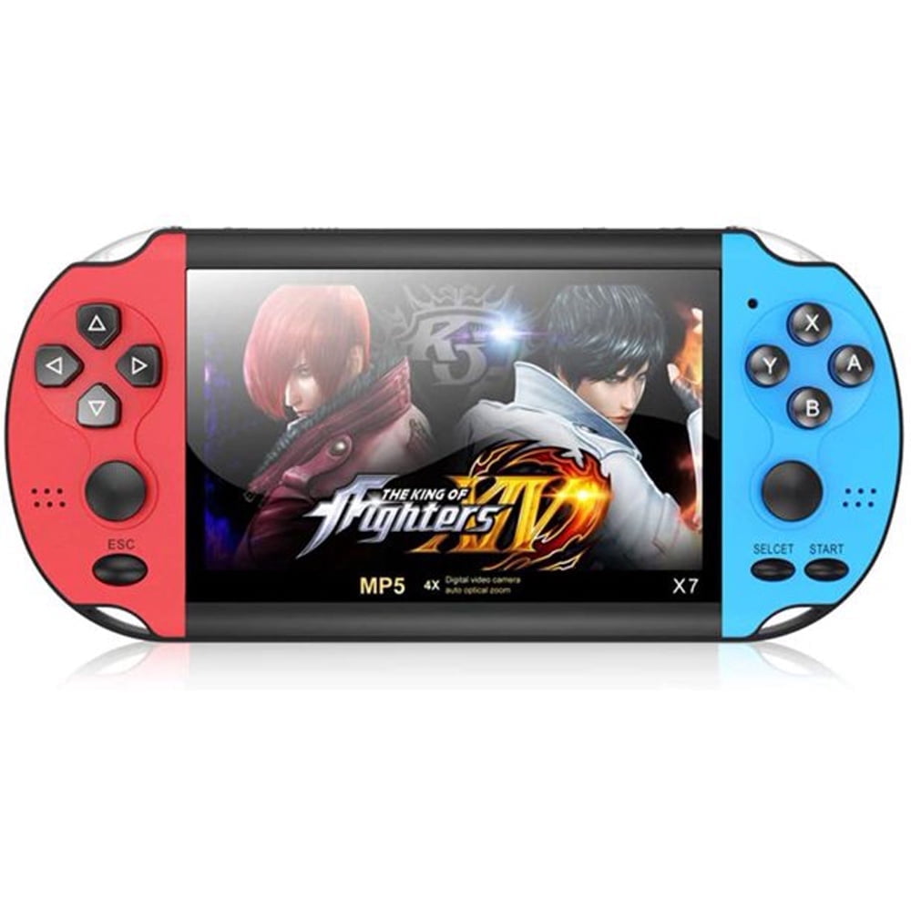Double Joystick Handheld Game Console Build in Games Video Game Console Support Arcade/neogeo/CPS/FC/SFC/GB/GBC/GBA/SMC/SMD/SEGA Games MP4 Player (Black)
