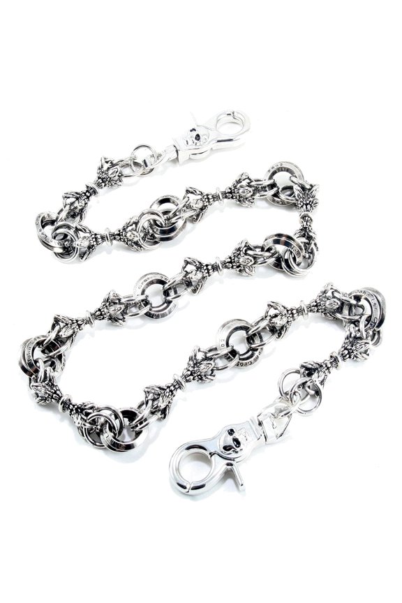 Double K Heavy Medieval Biker Trucker Key Jean Wallet Chain (27") Silver CS26 A101