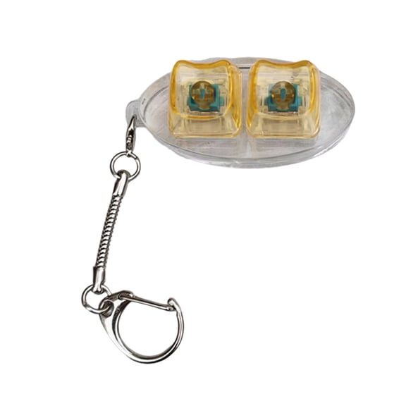 Double Key Oval Keychain Stress Reliever Portable PC Material Toy